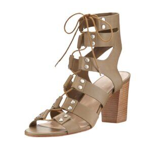 Loeffler Randall Lace Up City Sandals 8.5 Tan Boot